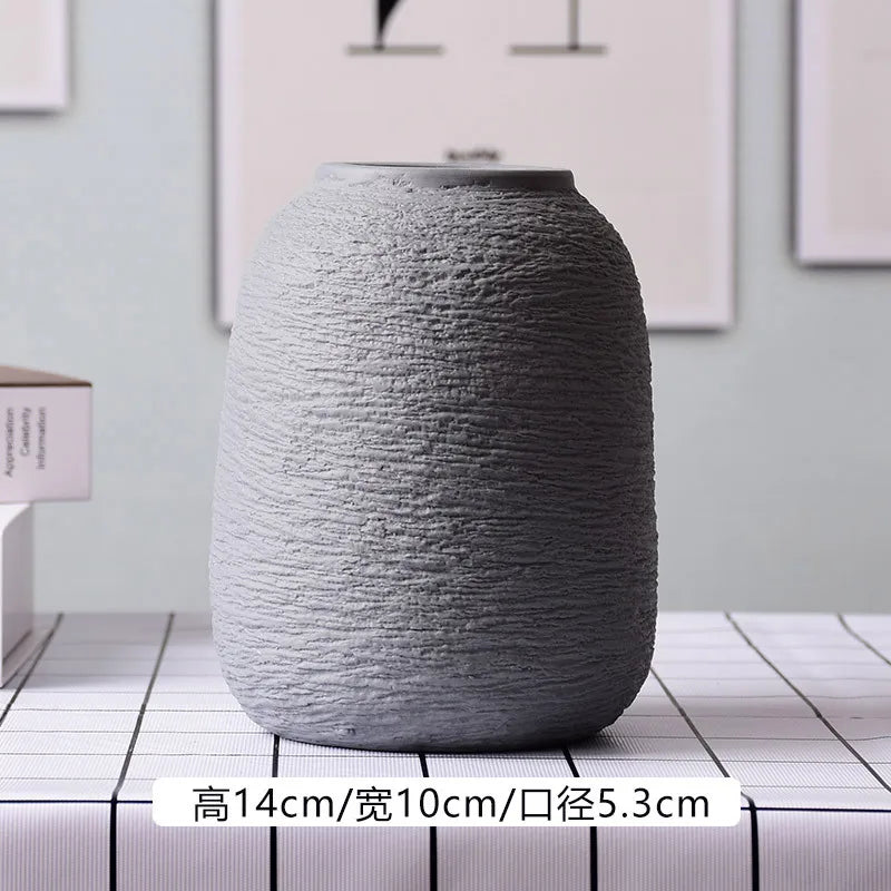 Vaso Cerâmico Decorativo para Mesa Flores Secas Nordic