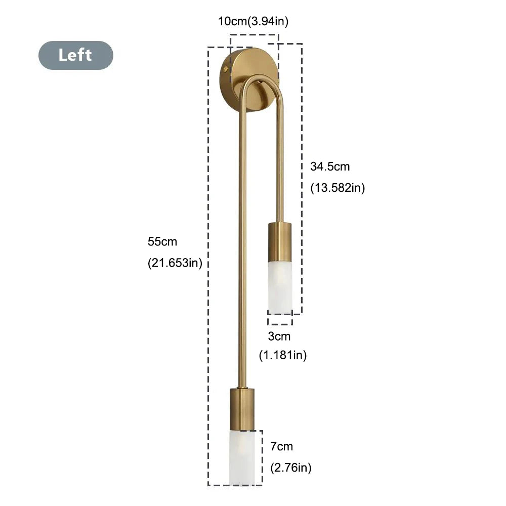 Luminária LED Premium Minimalista Dourada para Sala Estar