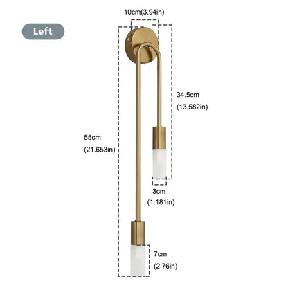 Luminária LED Premium Minimalista Dourada para Sala Estar