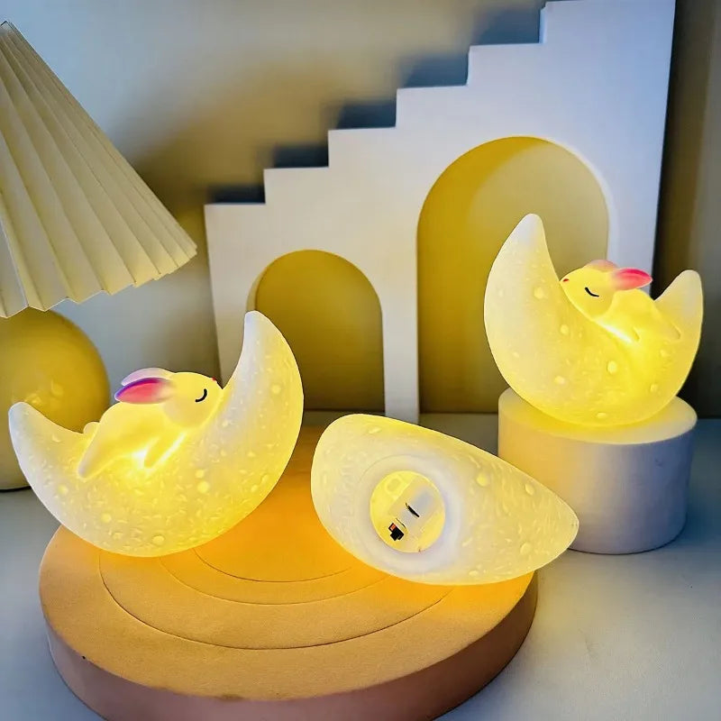 Luminária Noturna Decorativa Para Quarto Com Lua LED