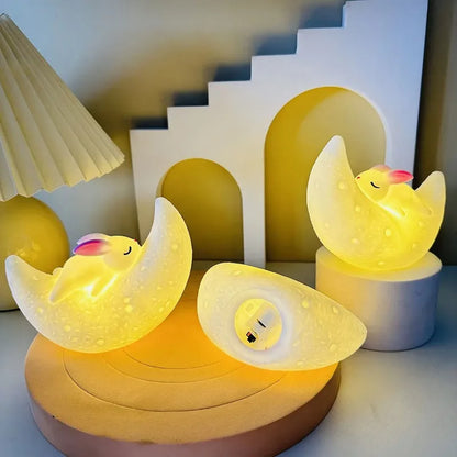 Luminária Noturna Decorativa Para Quarto Com Lua LED