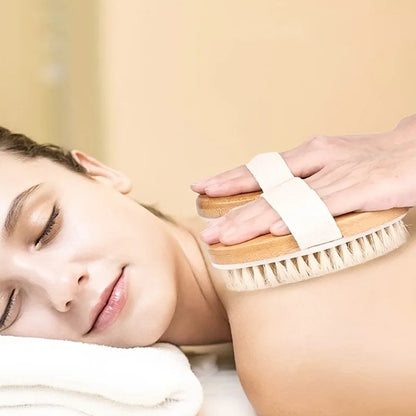 Escova Spa Corporal Cerdas Naturais Antienvelhecimento Banho Macio