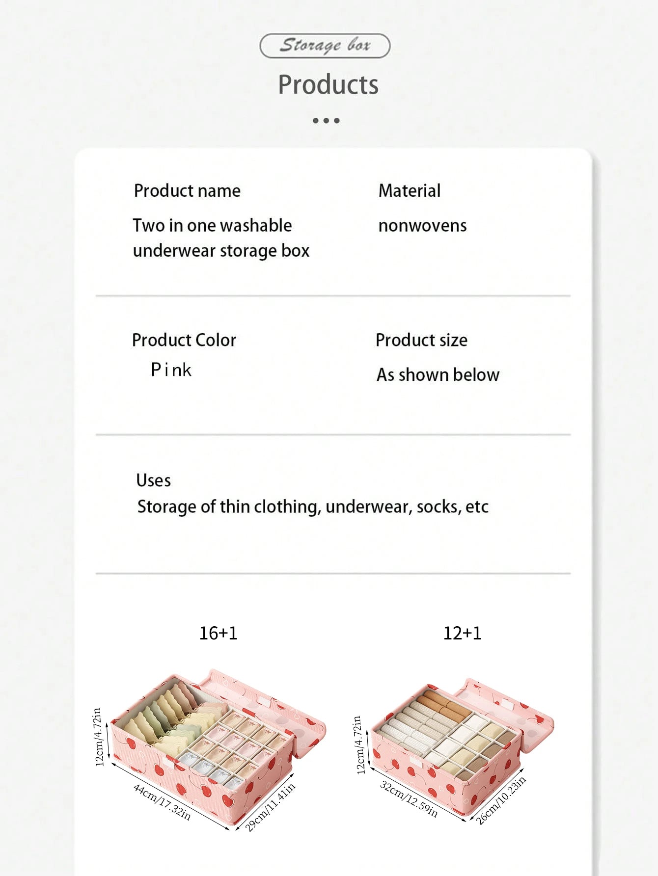 Organizador de Roupas Íntimas Dobrável com Design Moderno Praticidade Diaria