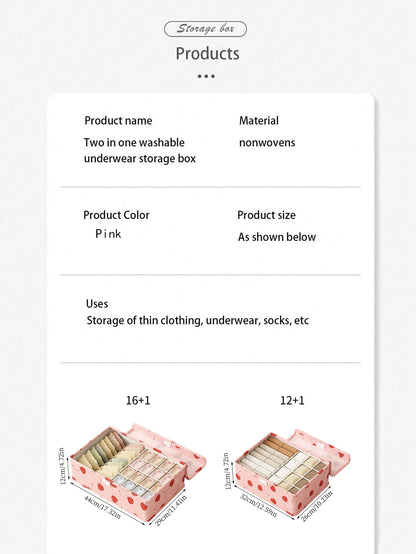 Organizador de Roupas Íntimas Dobrável com Design Moderno Praticidade Diaria