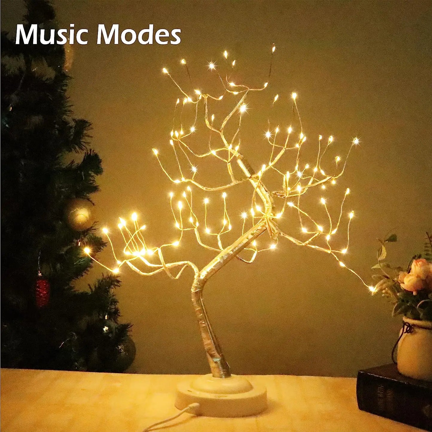 Árvore LED Decorativa Multifuncional Para Quarto Com Toque