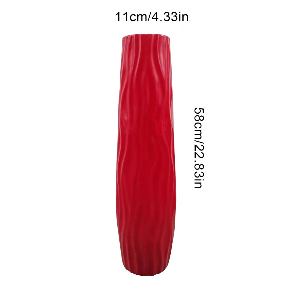 Vaso Decorativo Texturizado De Chão Para Sala