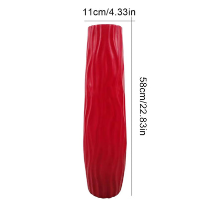 Vaso Decorativo Texturizado De Chão Para Sala