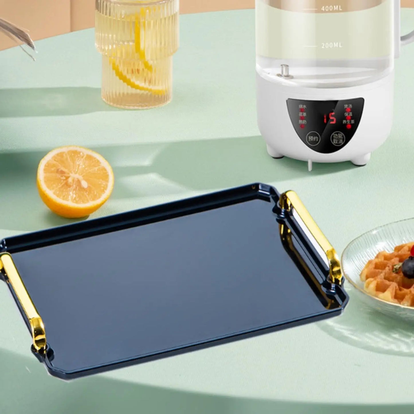 Bandeja De Serviço Retangular Para Maquiagem Com Alça