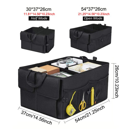 Organizador Automotivo para Porta-Malas – Compartimentos Divididos e Design Moderno em Material Resistente