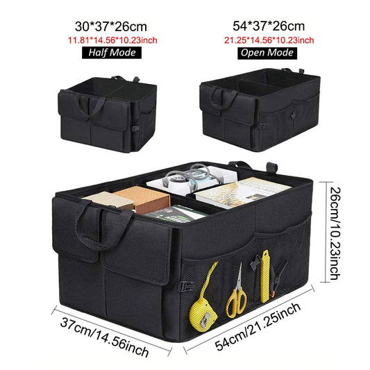 Organizador Automotivo para Porta-Malas – Compartimentos Divididos e Design Moderno em Material Resistente