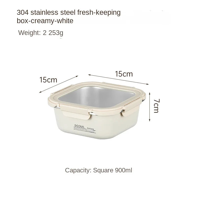 Recipiente Hermético Em Aço Inoxidável Para Refeições Multiuso