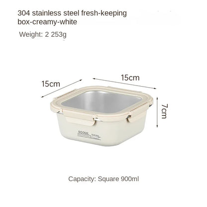 Recipiente Hermético Em Aço Inoxidável Para Refeições Multiuso