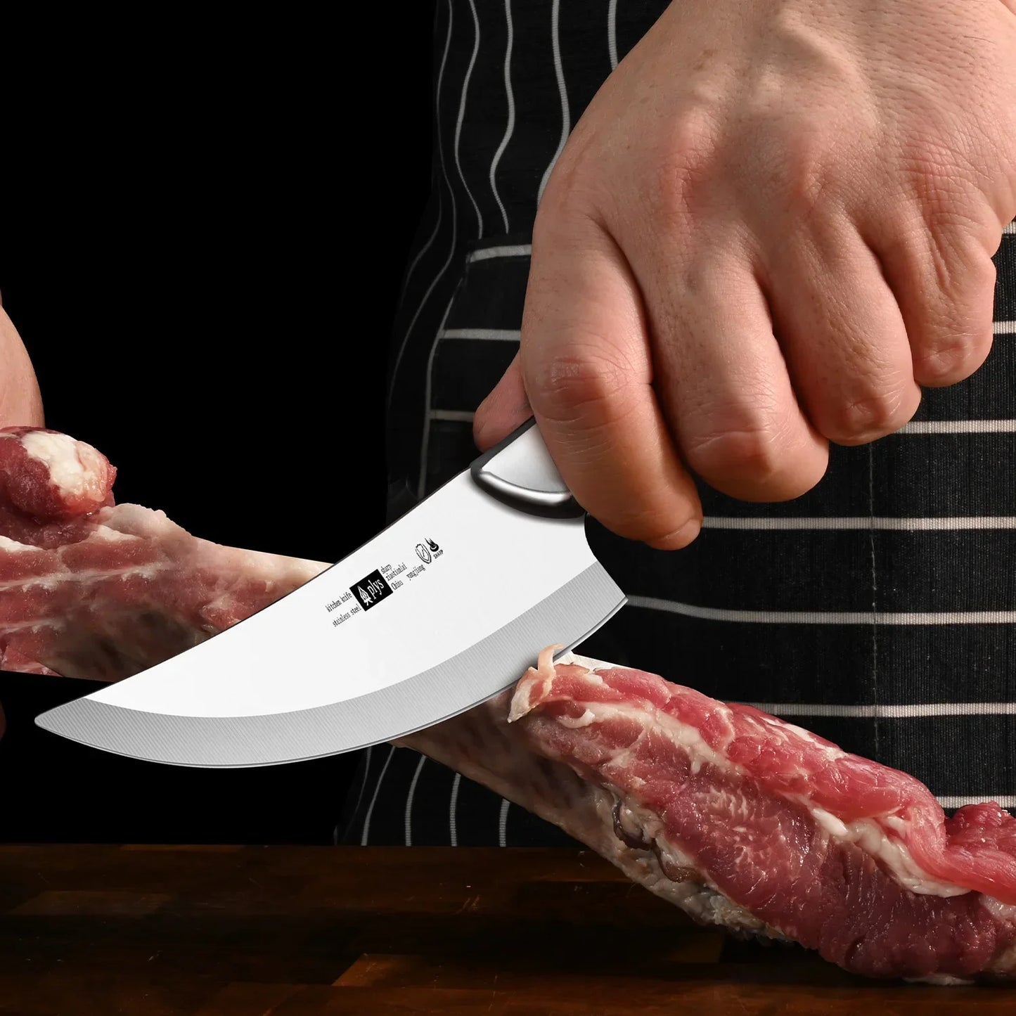 Faca de Desossa Profissional Curvada Afiada de Alta Dureza para Cozinha