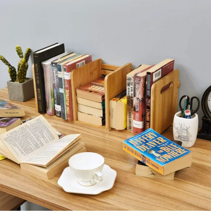 Organizador Portátil de Mesa em Bambu