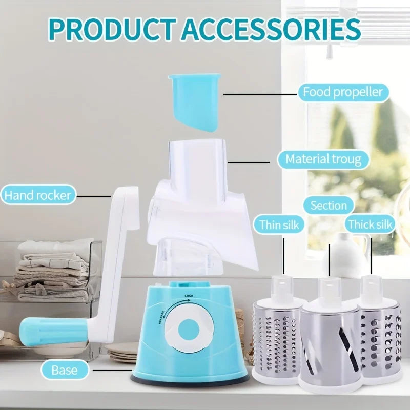 Ralador De Queijo Manual Para Cozinha Ergonomicamente Integrado