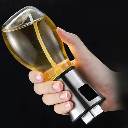 Frasco De Spray De Óleo Em Aço Inoxidável 200ml, Ideal Para Cozinha E Fritadeira De Ar Com Garrafa De Vidro