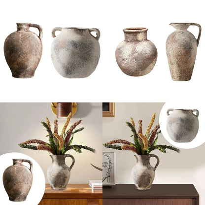 Vaso Cerâmico Decorativo Para Mesa Central Romântico Retrô