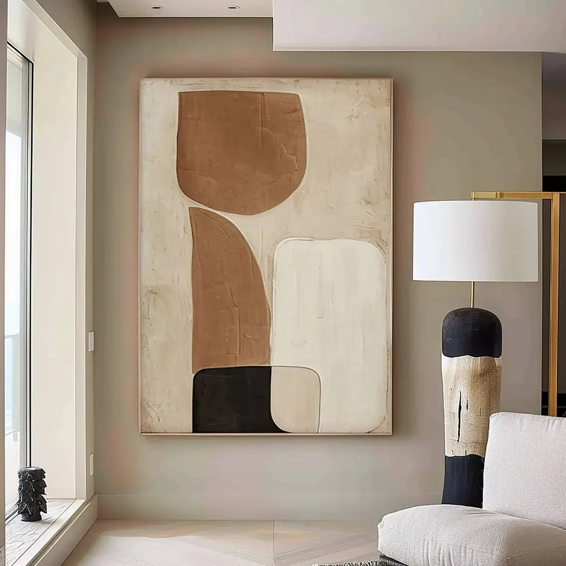 Quadro Parede Texturizada Contemporâneo Minimalista Decorativo Escandinavo