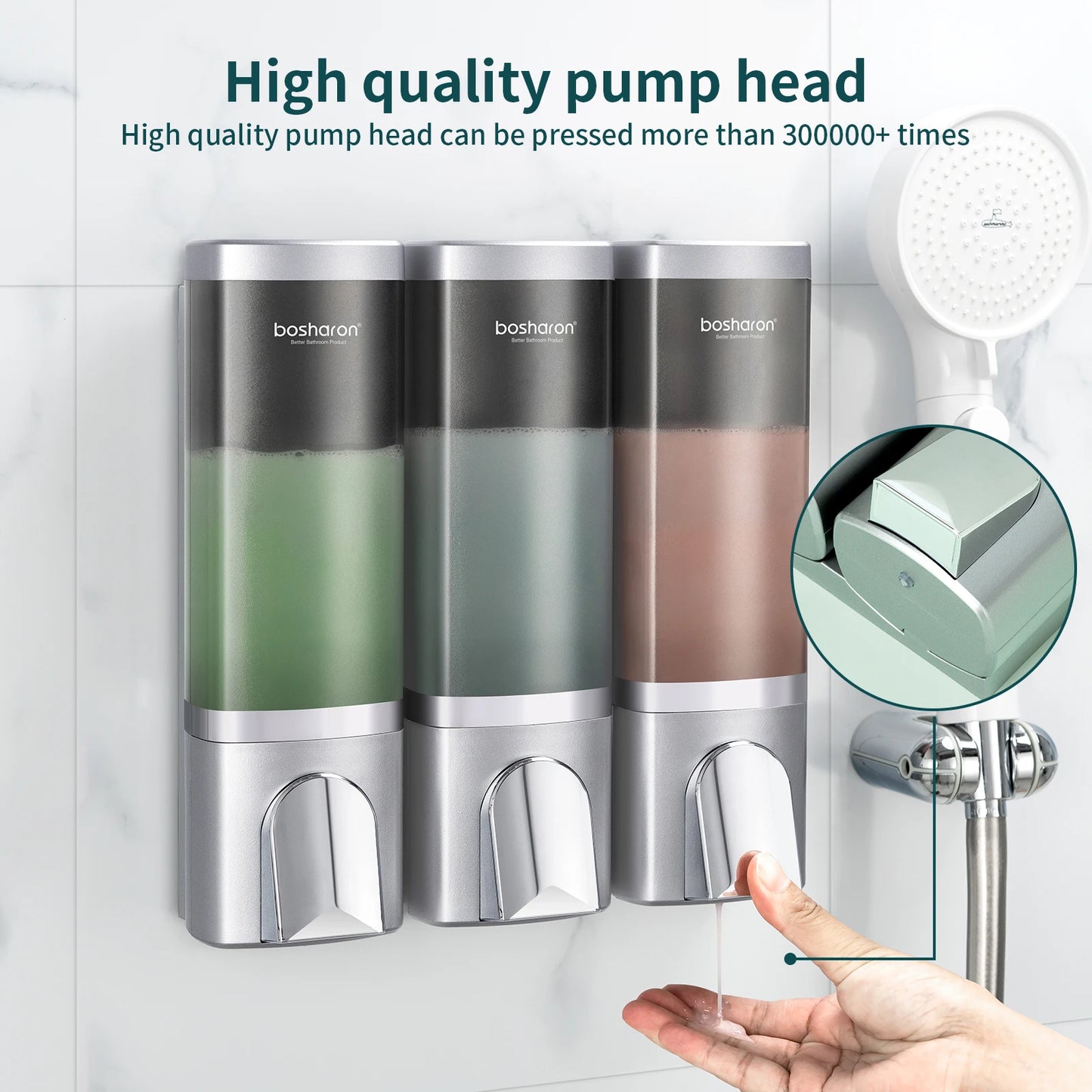 Dispensador Automático De Sabonete Líquido Para Banho 3x500ml