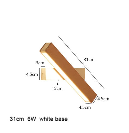 Luminária De Parede Madeira Para Sala LED Ajustável