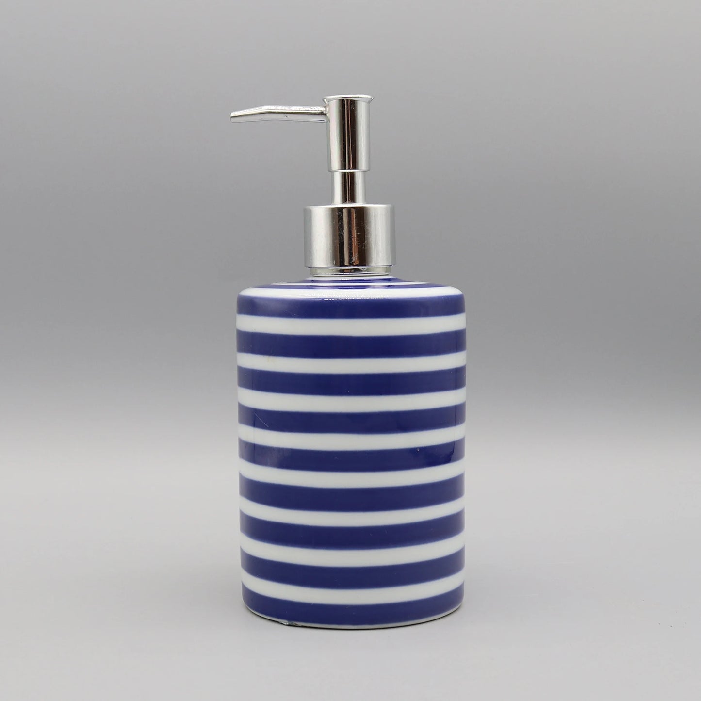 Dispensador De Sabonete Líquido Cerâmico Azul Banheiro Premium