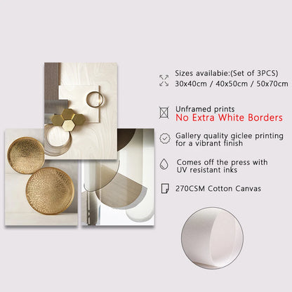 Quadros Abstratos Sem Moldura Para Sala Geométricos Modernos