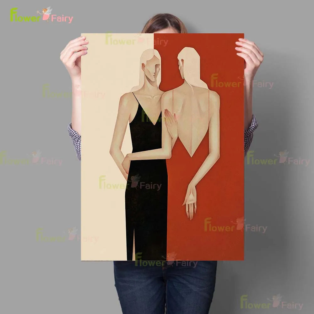 Pintura Abstrata Minimalista Para Sala Estar Nórdico Contemporâneo