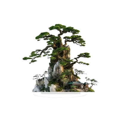 Árvore Decorativa Para Mesa Escritório Acrílica 2D