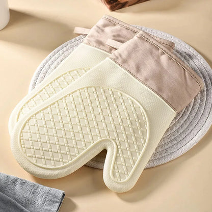 Luvas de Silicone Antiderrapantes, Alongadas e Resistentes a Altas Temperaturas para Cozinha