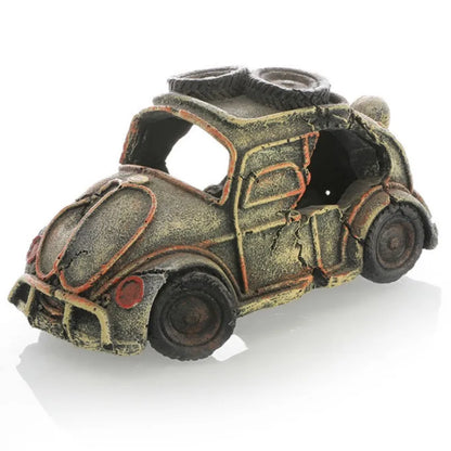 Ornamento Decorativo de Resina Simulado com Ônibus Quebrado para Aquários e Acessórios Fish Tank