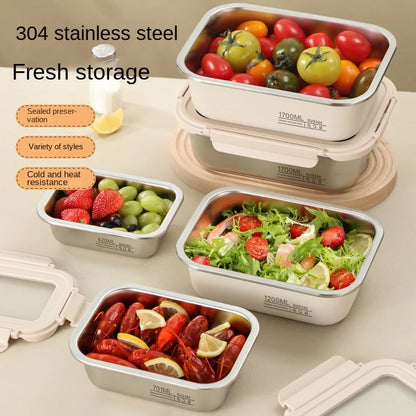 Recipiente Hermético Em Aço Inoxidável Para Refeições Multiuso