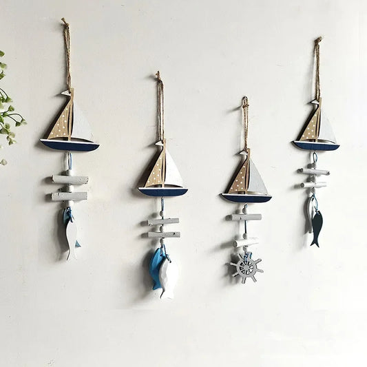 Decoração de Parede Marinha em Madeira Nobre Estilo Náutico Premium para Quartos e Salas