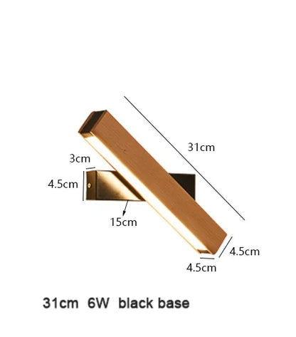 Luminária De Parede Madeira Para Sala LED Ajustável