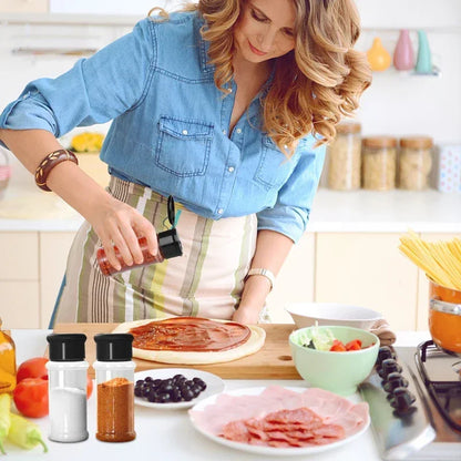 Conjunto De Frascos Para Especiarias Com Organizador Multifuncional