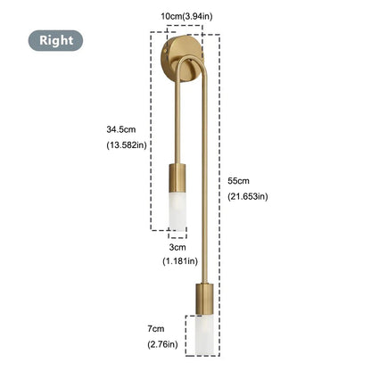 Luminária LED Premium Minimalista Dourada para Sala Estar