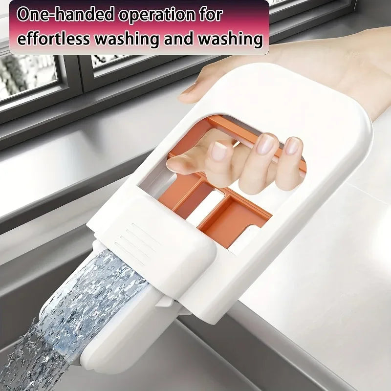 Esfregão Dobrável Multifuncional Com Cabeças Removíveis Para Cozinha