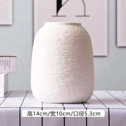 Vaso Cerâmico Decorativo para Mesa Flores Secas Nordic
