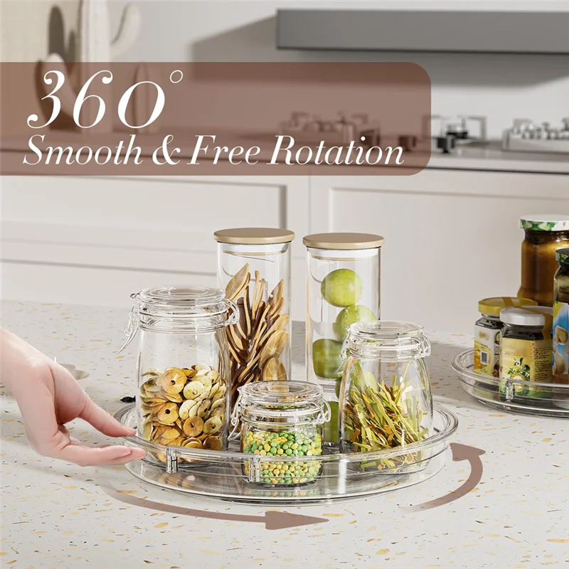 Organizador Lazy Susan Transparente Otimiza Armário