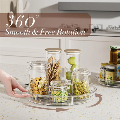 Organizador Lazy Susan Transparente Otimiza Armário