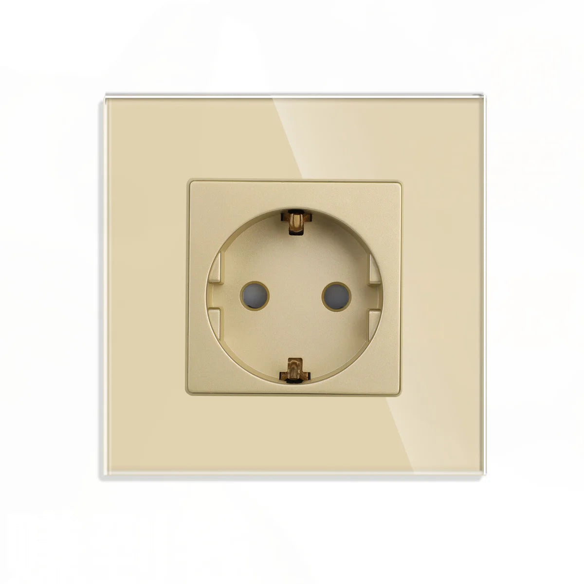 Tomada Inteligente WiFi de Parede CompatívelComAssistentesVirtuais PainelVidro Elegante