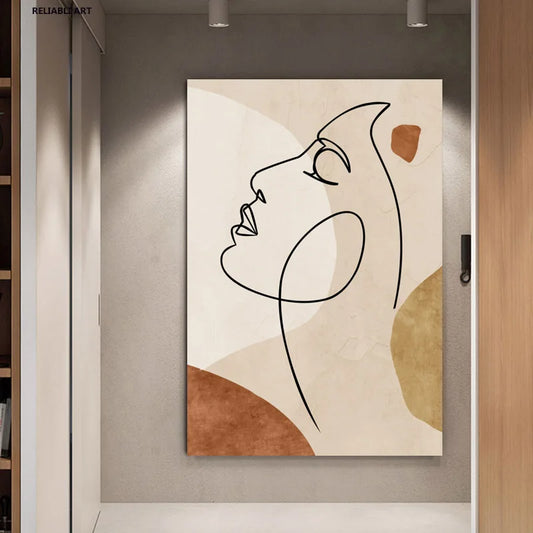 Quadro Moderno Abstrato para Sala de Estar Tela