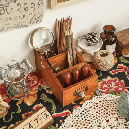 Organizador De Mesa Madeira Organiza Tudo