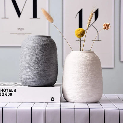 Vaso Cerâmico Decorativo para Mesa Flores Secas Nordic