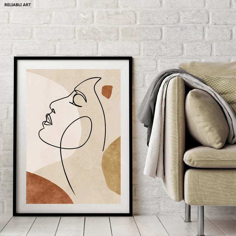 Quadro Moderno Abstrato para Sala de Estar Tela