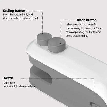 Seladora Portátil 2 Em 1 Para Alimentos Multiuso