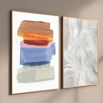 Pintura Abstrata Em Tela Para Sala Moderna Premium