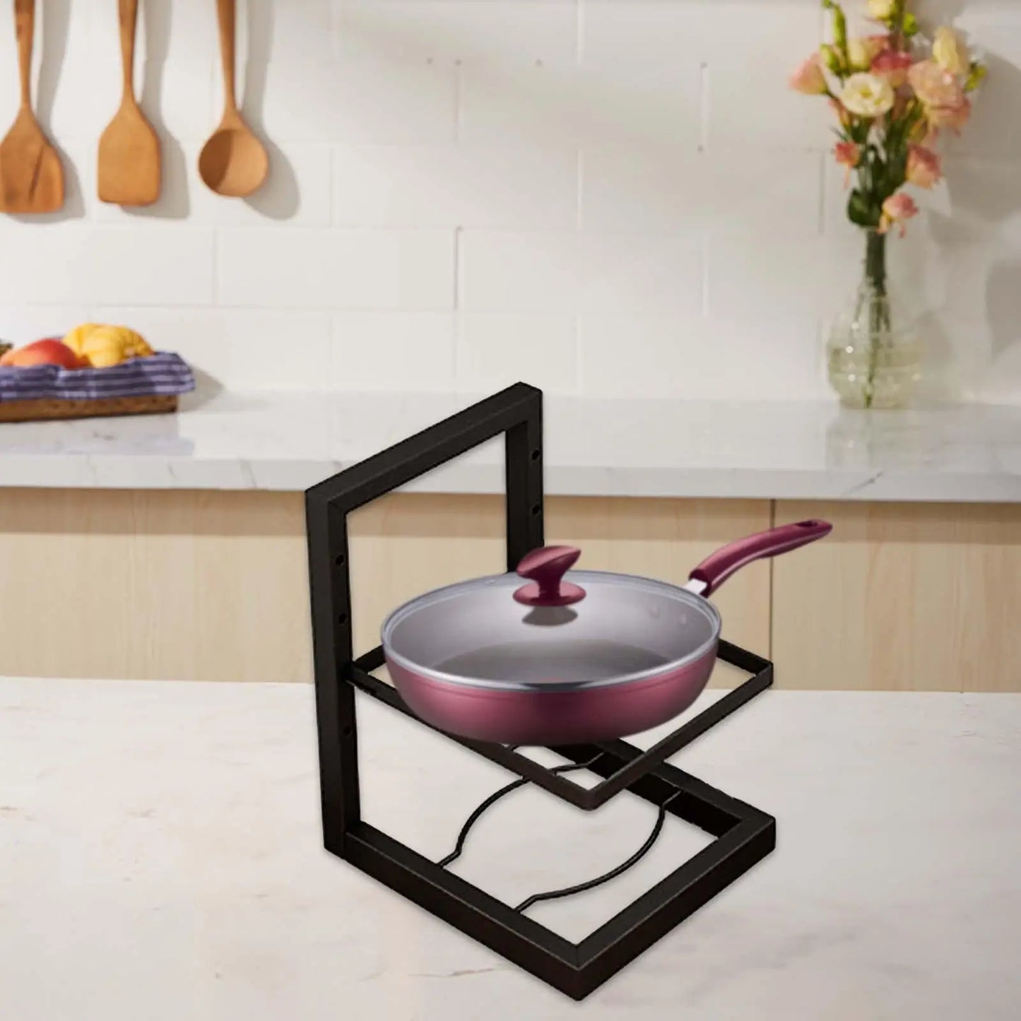 Organizador de Panelas para Cozinha – Estrutura Reforçada e Design Moderno para Máxima Organização