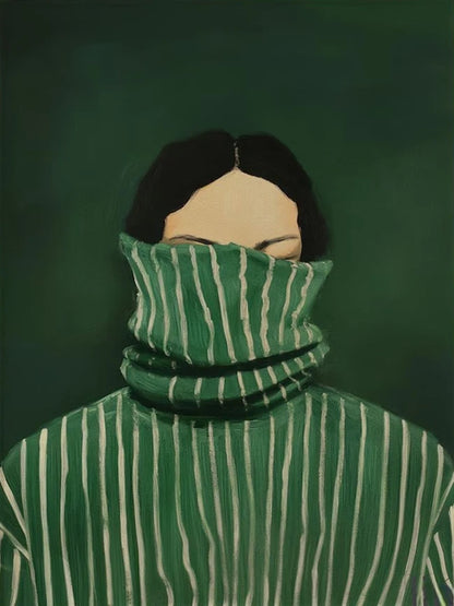 Quadro Em Tela Sem Moldura Abstrato Mulher Com Flores Para Sala Minimalista Nordic