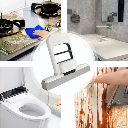 Esfregão Dobrável Multifuncional Com Cabeças Removíveis Para Cozinha