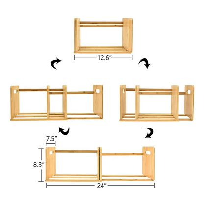 Organizador Portátil de Mesa em Bambu